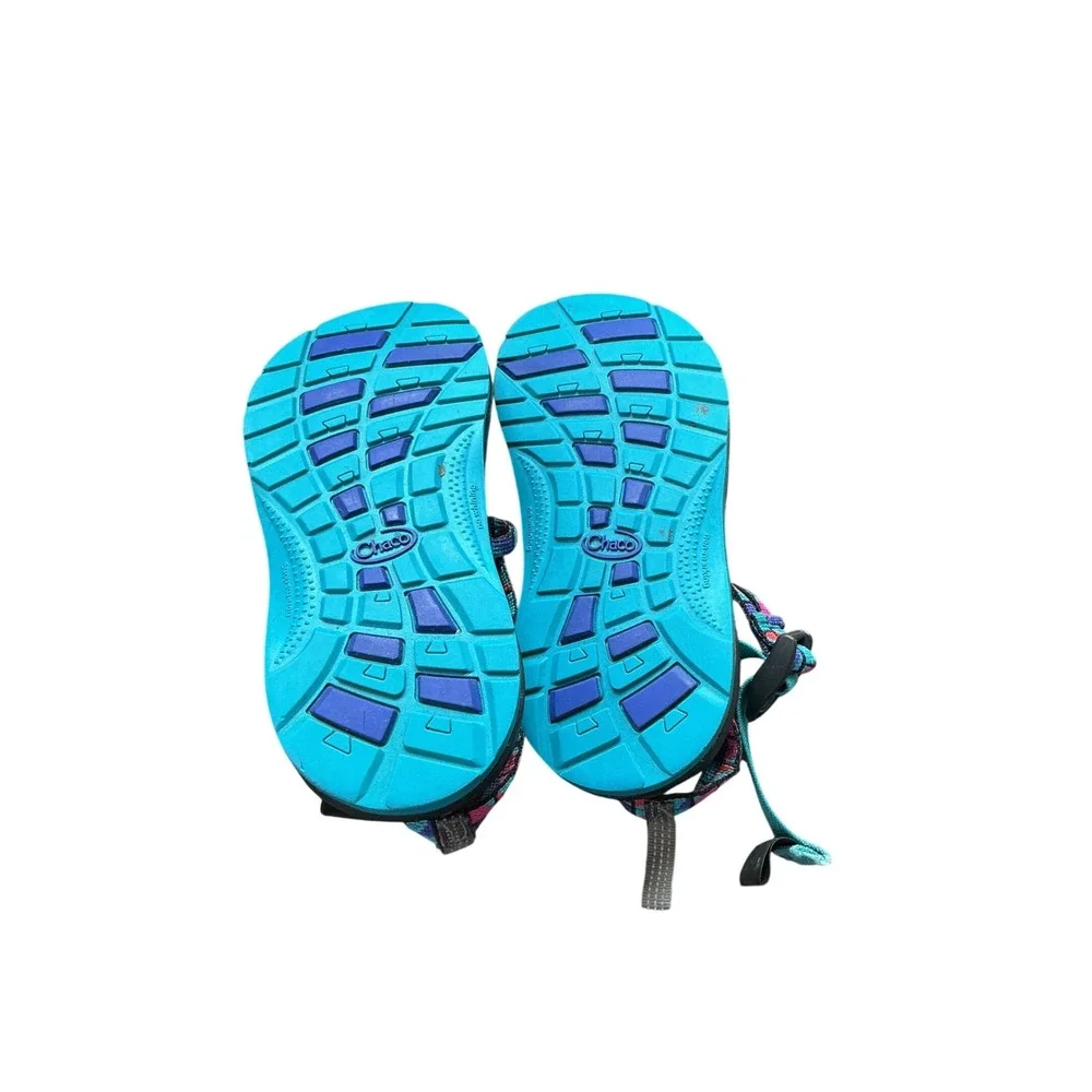 Chaco‎ Kids ZX1 Ecotread  Break Teal Multicolor Strappy Hiking Sandals Size 1